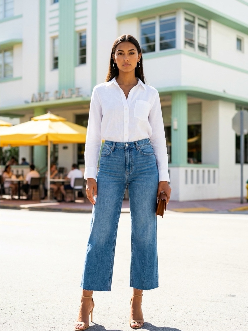 Veronica Beard Taylor High-Rise Wide-Leg Jeans NWT